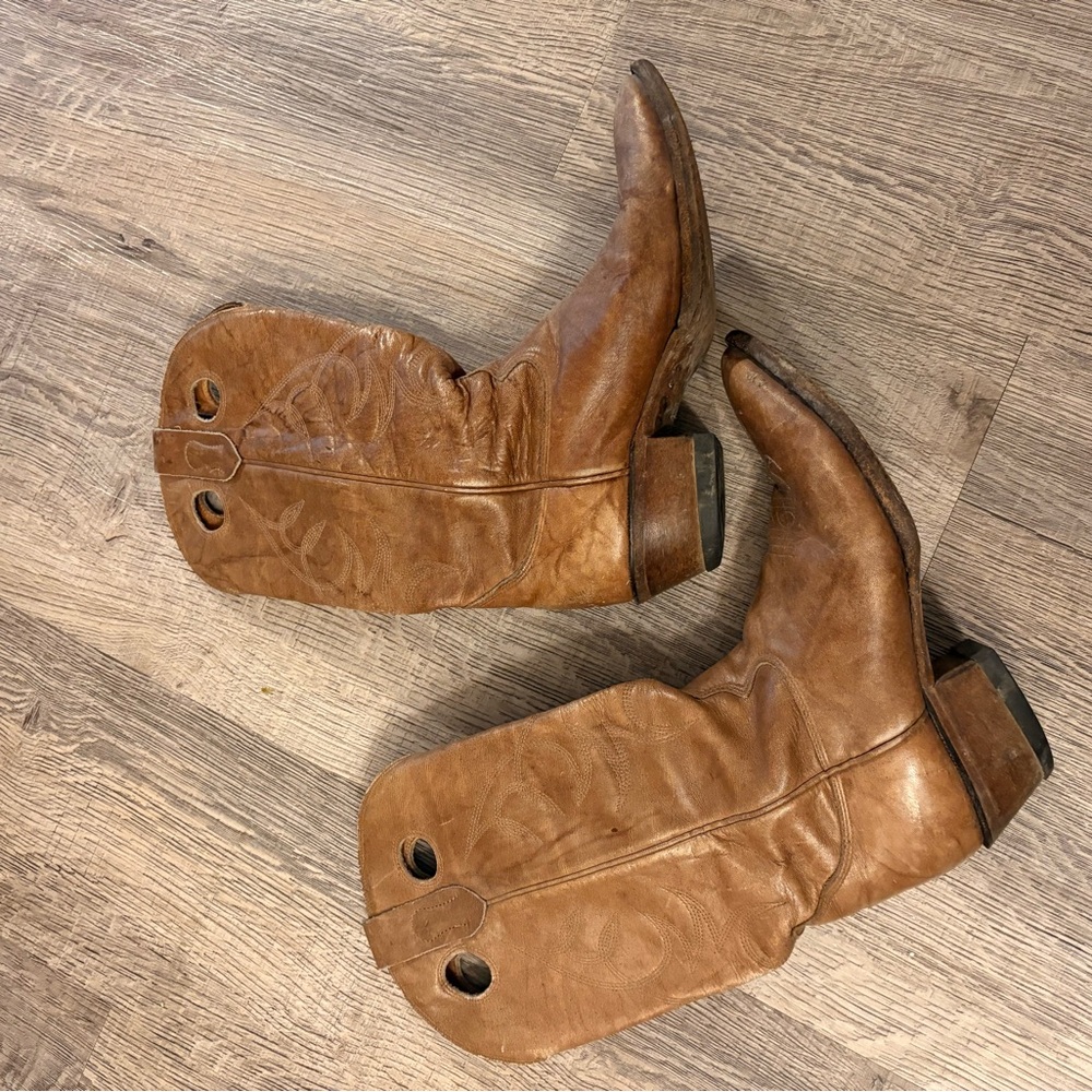 Brown Leather Cowboy Boots